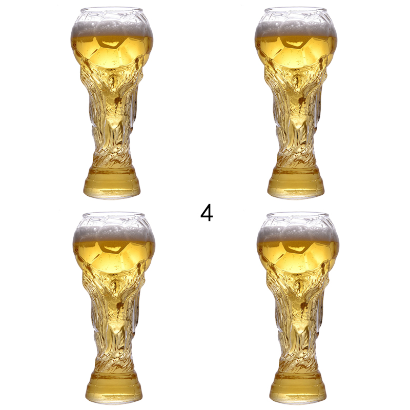 Joudoo fotballkrus bar glass 450ml vinglass whisky kopp øl kopp beger juice kopp høyt borosilikat glass 35: 4 stk