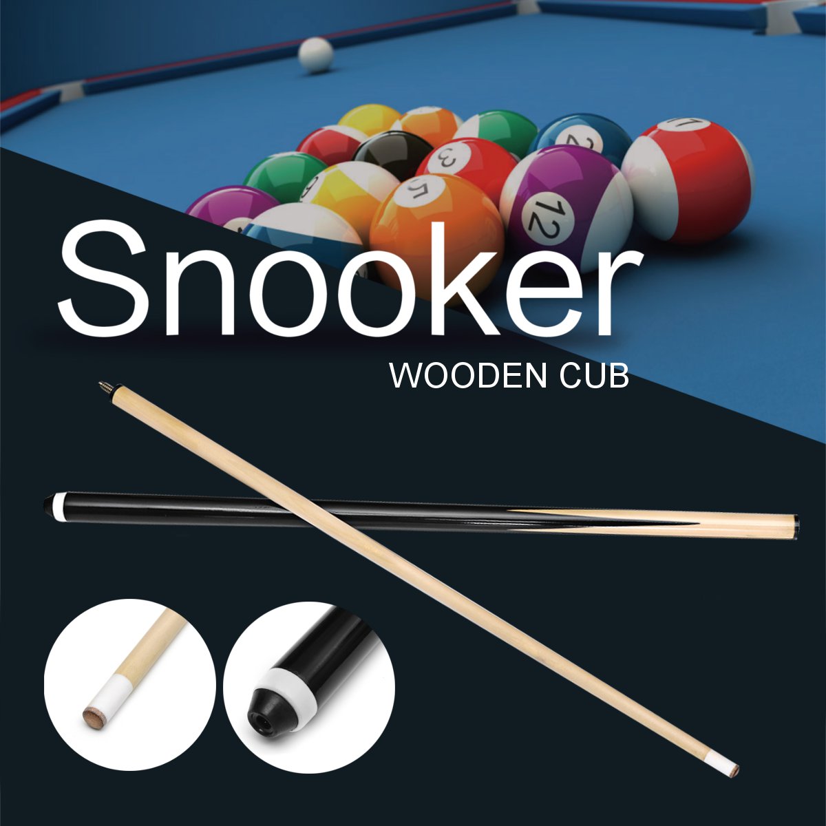 57 "2-stück 1/2 Holz verbunden Warteschlange Snooker Billard Schwimmbad Sport Bausatz 145cm Amerikanischen Snooker freundlicher Erwachsenen Hause