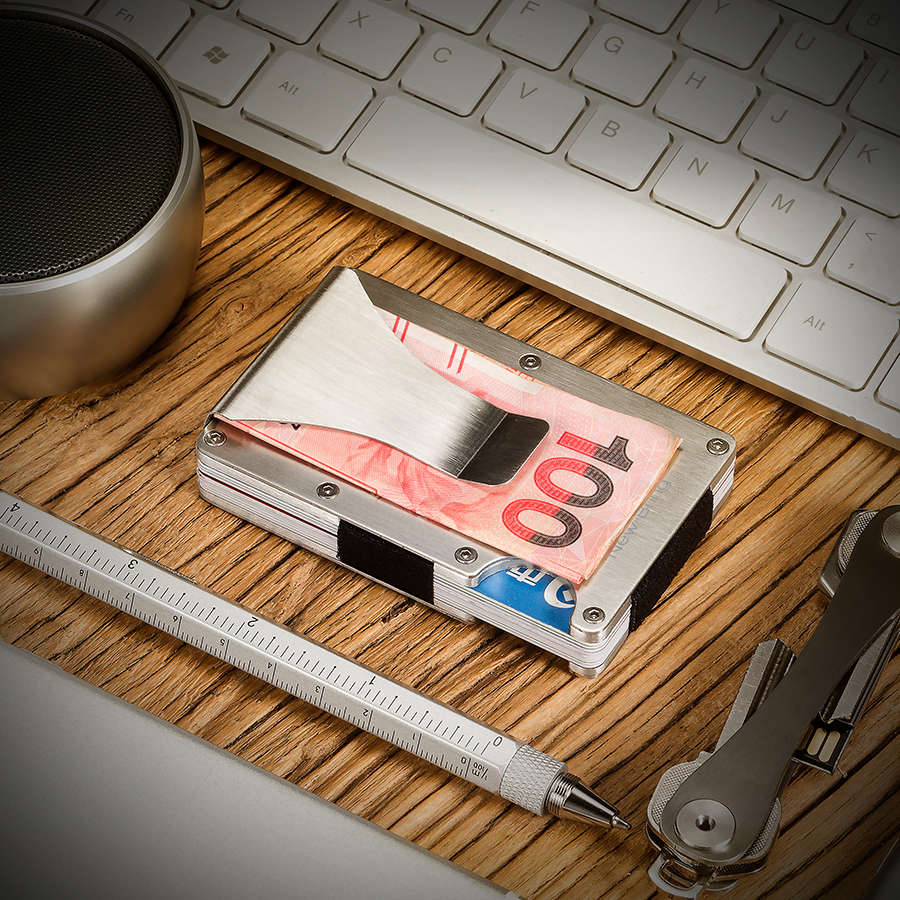 Porte-cartes de crédit mince d'été porte-cartes d'identité en Aluminium portefeuille d'homme avec Protection Anti-vol RFID