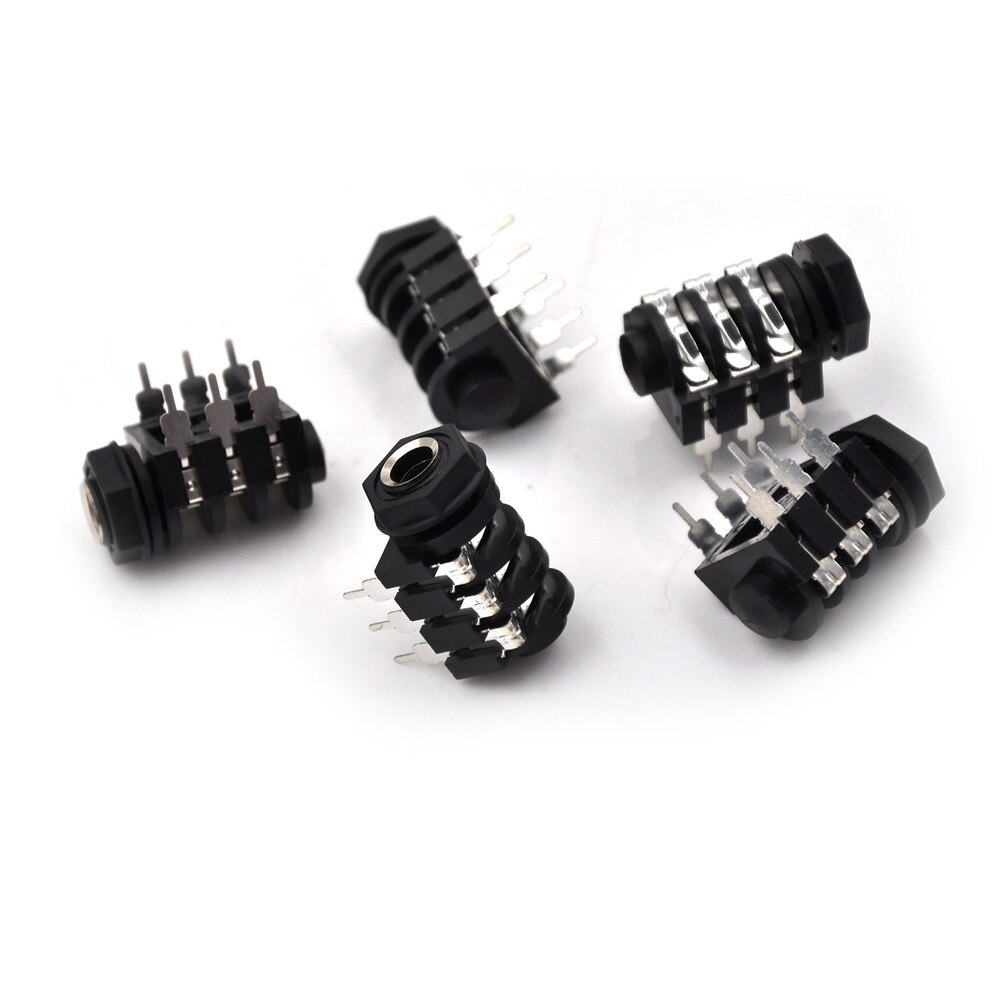 5PCS 6.35mm/6.35 Stereo Audio Microphone Female socket/Jack Connector 6P/6PIN