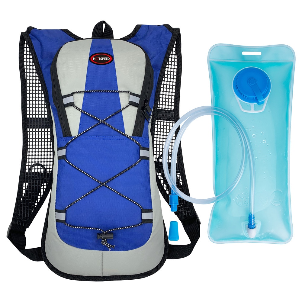 Outdoor Sport Fietsen Water Bag Rugzak Met 2L Waterzak Wandelen Leisure Bergbeklimmen Schouder Waterzak Rugzak: Blue