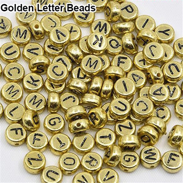 100 Stck Abstandshalter Acryl Perlen Würfel Alphabet knapp Armbinde Schmuck, sterben DIY: 4