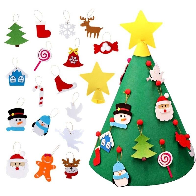 Diy Voelde Kerstboom Kerst Decor Voor Thuis Navidad Jaar Voor Kinderen Cristmas Ornamenten Navidad Natal Xmas boom