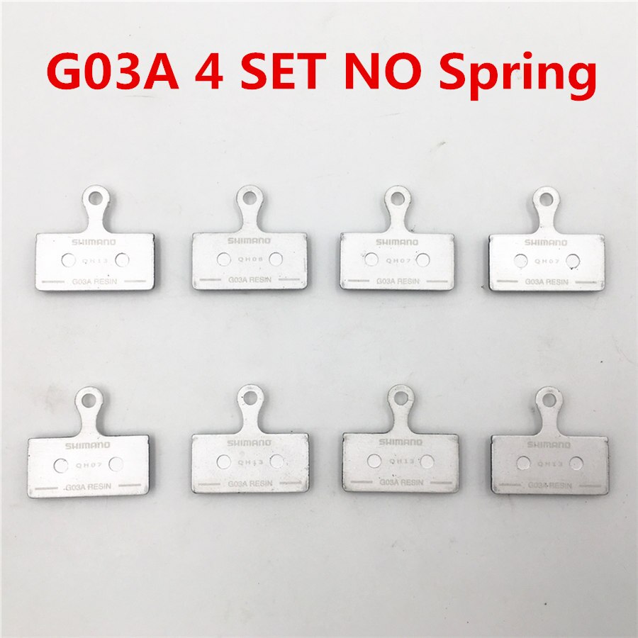 Shimano  g02a g02s g03a pads deore xt slx deore  g03s harpiks bremsekloss fjell  m785 m675 m7000 m8000 m9000 m6000 m9020 bremsekloss: G03a 4 sett ingen fjær