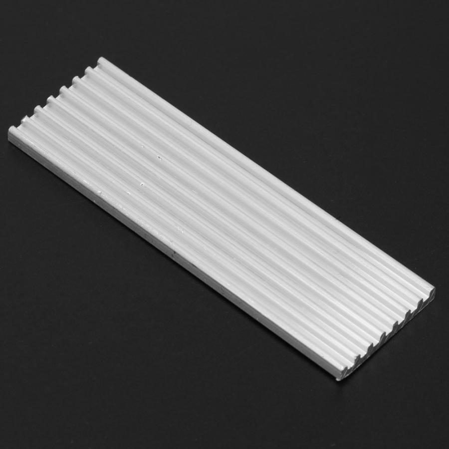10Pcs Aluminum Radiating Fin Cooling Heatsink M2-3(Q22*3*70-White) Cooling Fin Heat Sink For M.2 2280 SSD Radiator Chip Heatsink