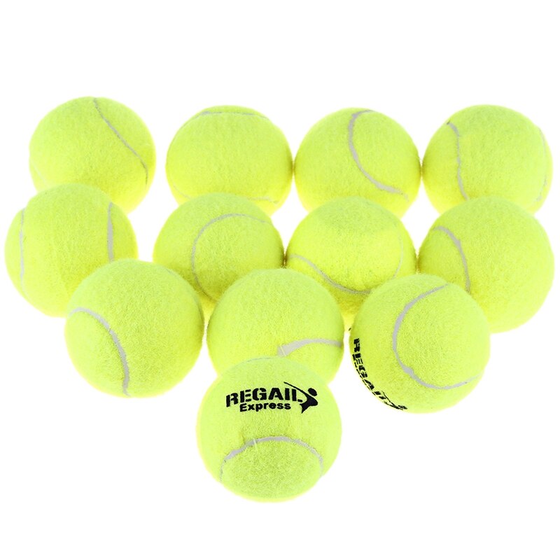 Regail 12 stk tennisball høyelastisitet treningsball naturgummi konkurranse tennisball