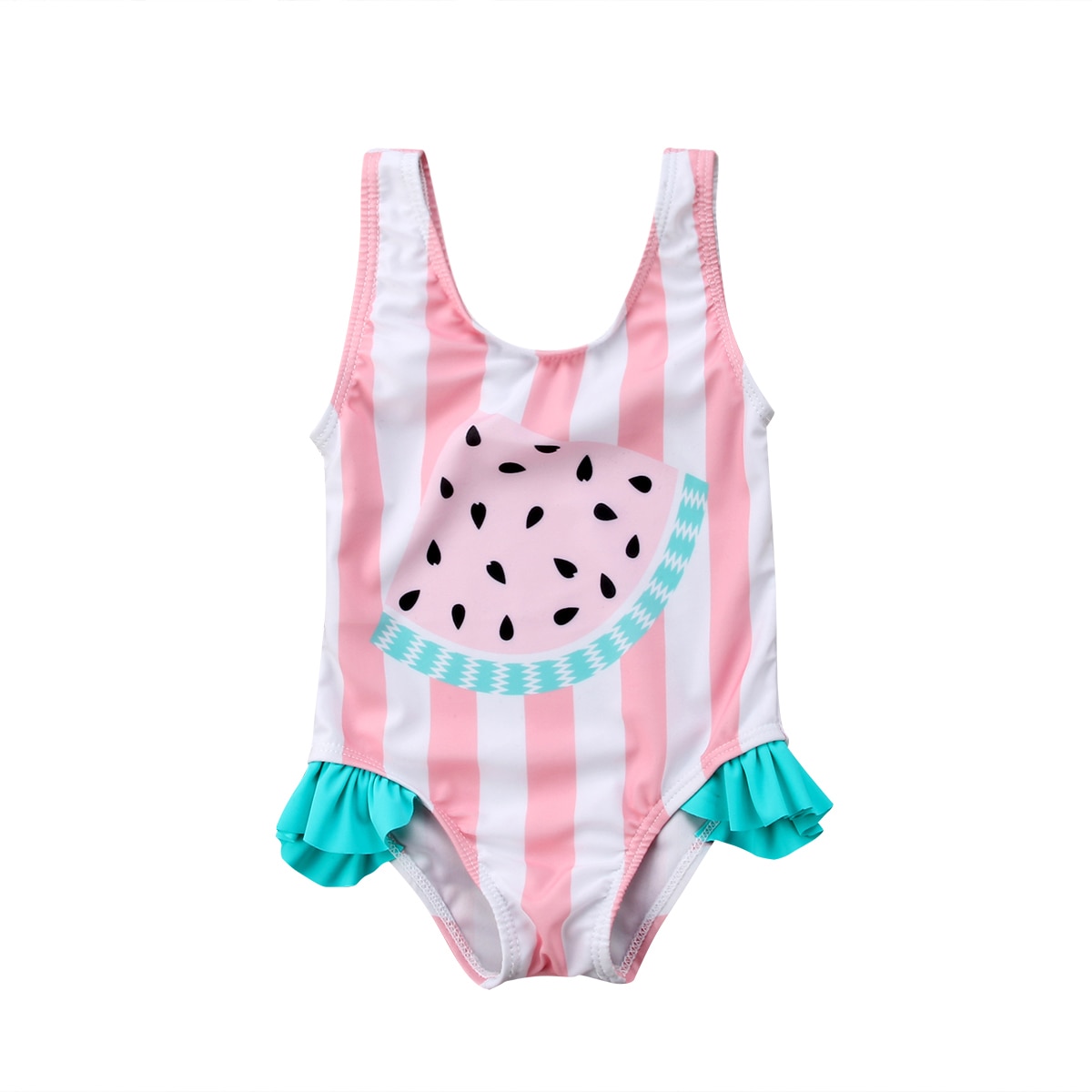 Børn badedragter piger i ét stykke vandmelon print børn badetøj til piger spædbarn badedragt pige barn sommer bikini