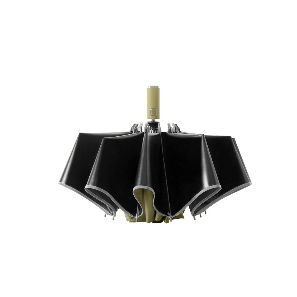 Automatic Folding Reverse Umbrellas for Men Women Travel Rain Umbrellas Windproof Business 10Rib Parapluie Inverted Sun Umbrella: Dark Khaki