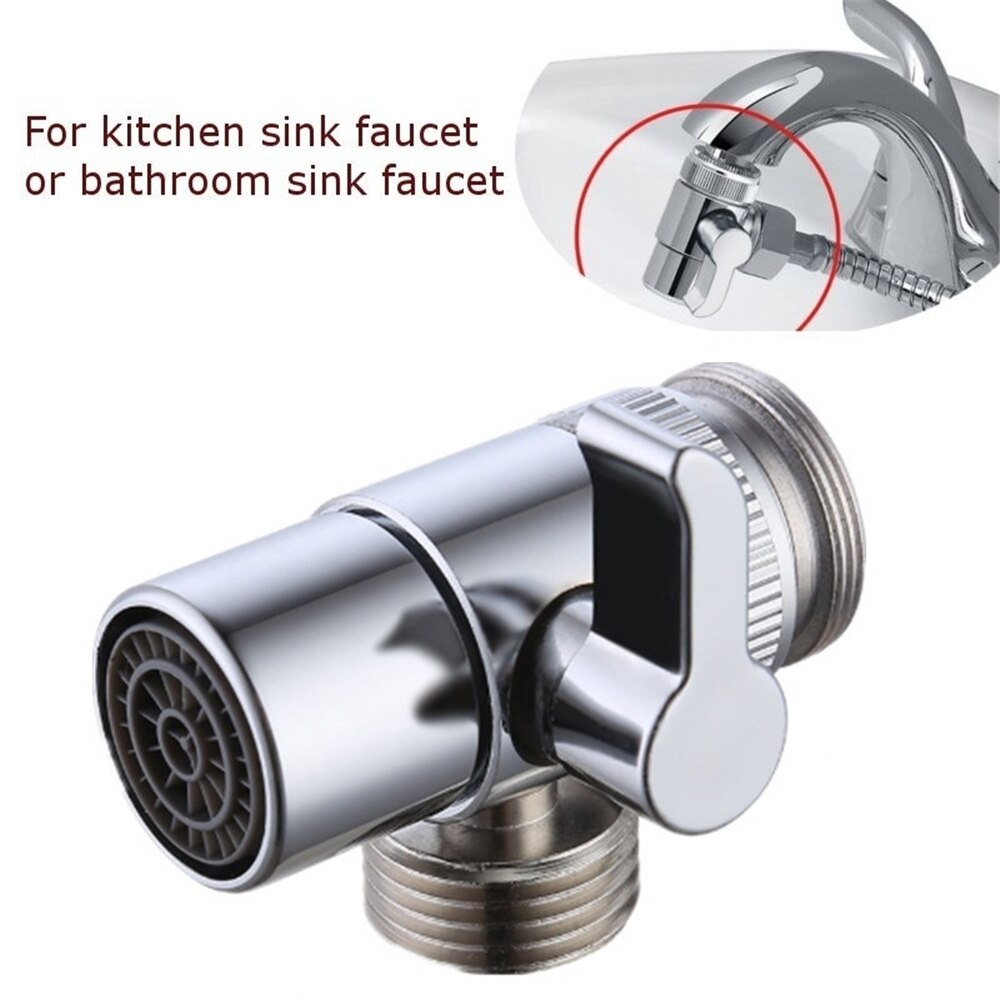 Home Bathroom Kitchen Basin Sink Faucet Brass Diverter Polished Chrome Water Tap Filter Valve Replacement Part