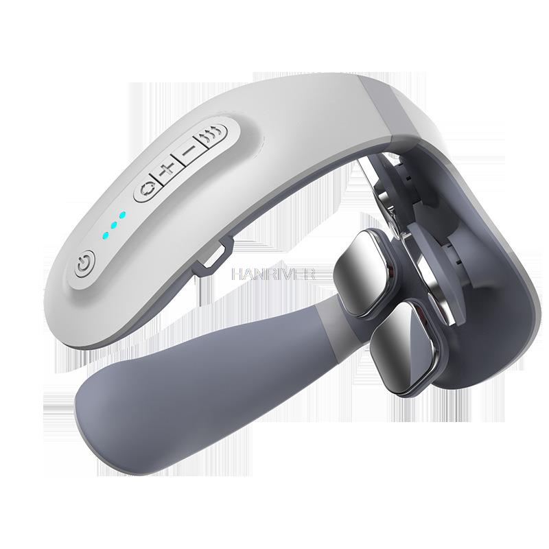 Masajeador de cuello cervical multifuncional, medidor de vibración, con impulsos eléctricos, para amasar los campos cervicales