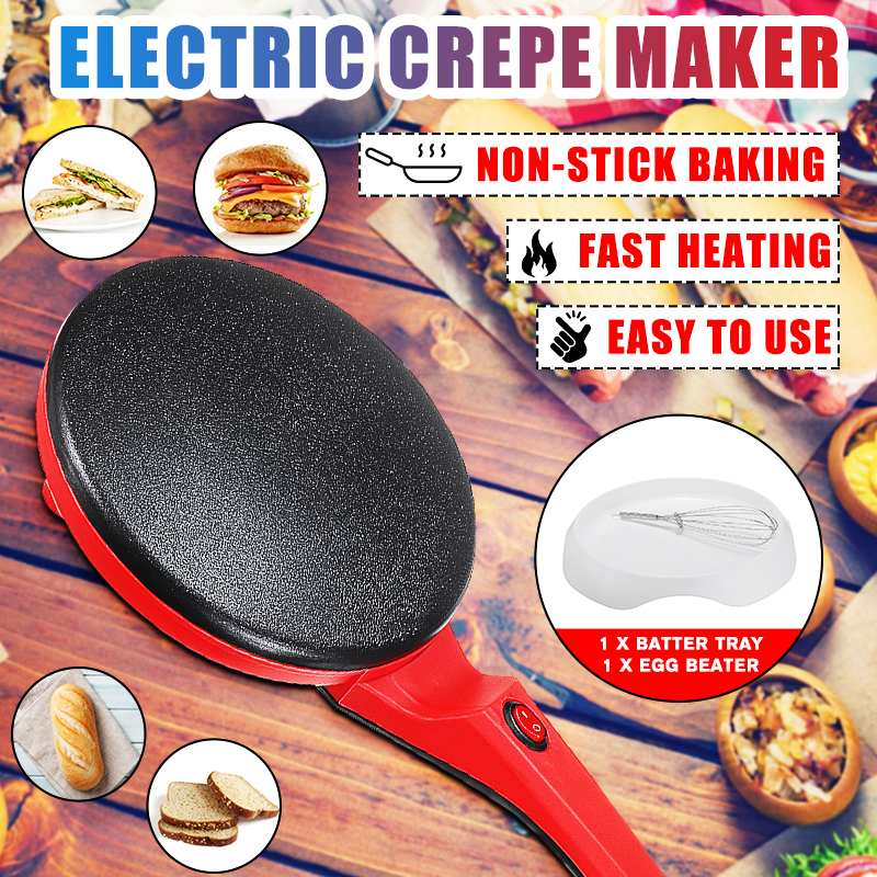 Household Non-Stick Crepe Maker Pan Electric Pancake Cake Machine Frying Griddle Portable Kitchen Baking Tools 220V 600W