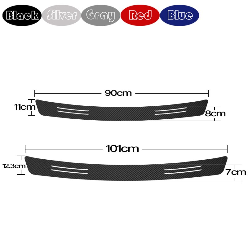 1 pièces voiture coffre Protection pare-chocs arrière décoration décalcomanie pour Ford transit Fiesta fusion ranger mondeo Mustang 3D Auto autocollant