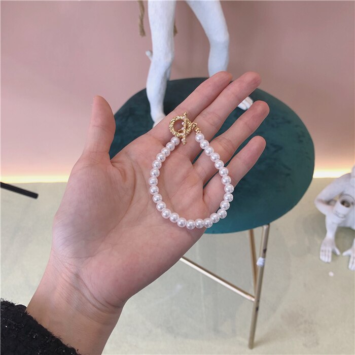 AOMU français rétro Simple irrégulier Baroque perle Bracelet tempérament Bracelet pour les femmes fête bijoux accessoires: 2