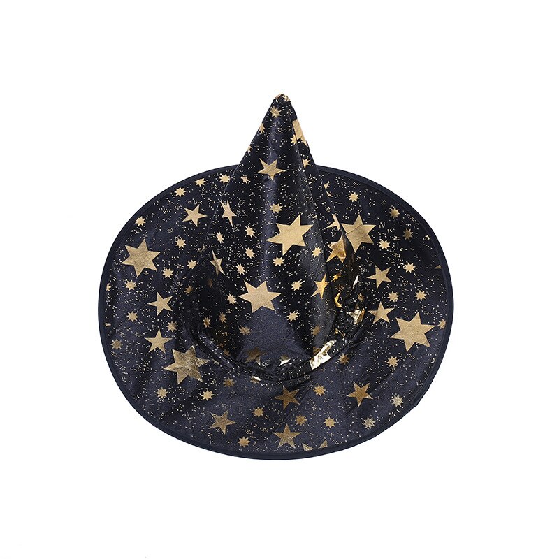 Sombreros de bruja para mascarada, sombrero de mago con cinta, gorros de , accesorios para disfraces de Cosplay, decoración de de Halloween: black