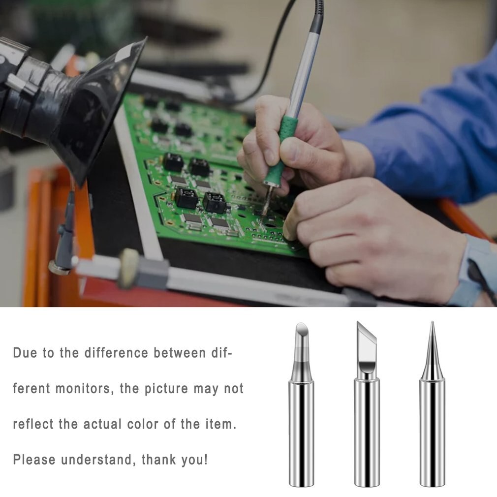 Soldering Iron Tips Pure Copper Soldering Iron Tip Lead-free Solder Tips Welding Head Soldering Tools 17pcs/set