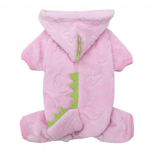 Polaire dinosaure Transformation sweat à capuche chat pour animaux de compagnie à quatre pattes chien vêtements petit chien vêtements pour animaux de compagnie pour grands chiens: Rose / XS