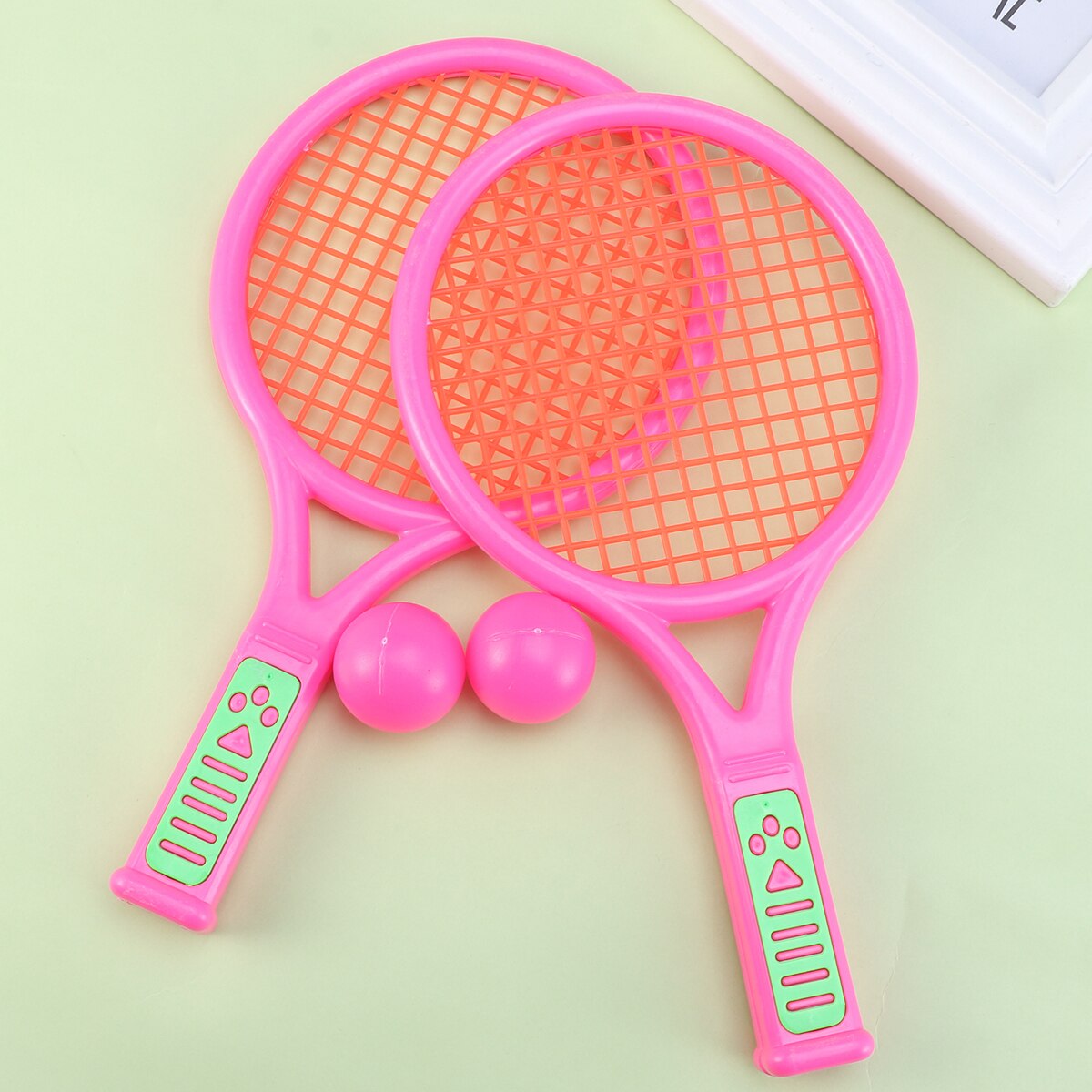 1 Pair Children Tennis Rackets Lightweight Sports Portable Racket Sets for Toddlers Pupil