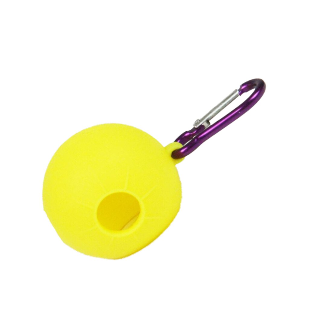 Durable Golf Ball Holder Container Carrier Carry Bag Pouch Holds One Ball for Kids Adults: Yellow