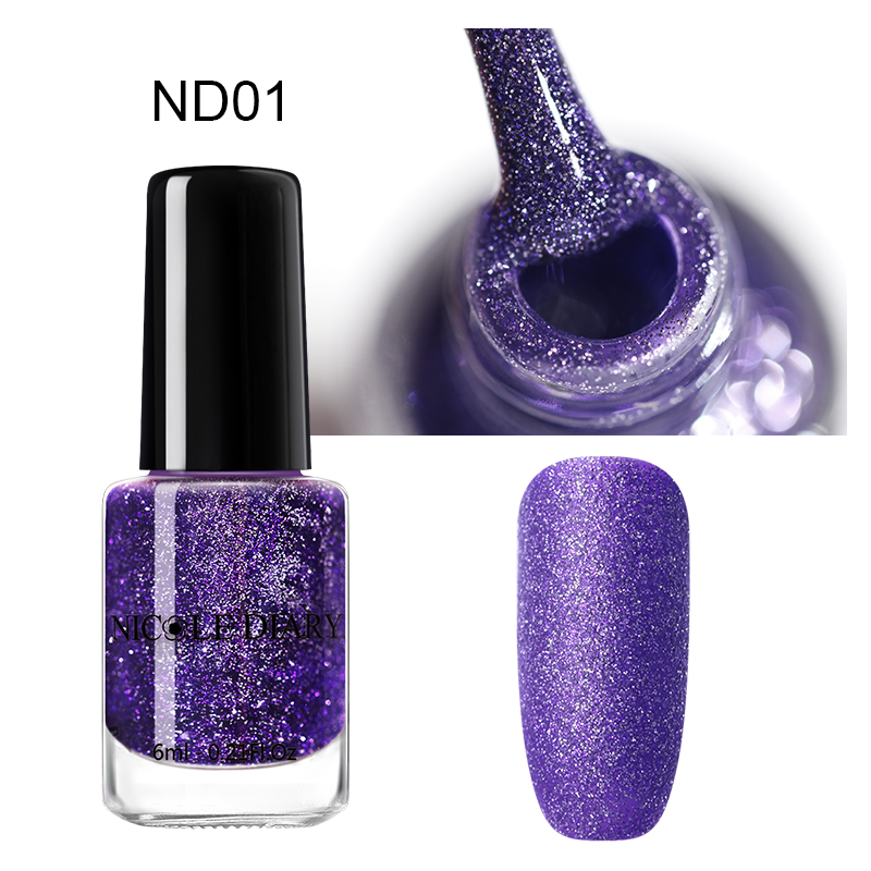 Nicole Dagboek 6 Ml Parel Matte Nail Art Polish Kleurrijke Shimmer Fast Dry Zilver Goud Nagellak Voor Nail Decoratie: ND01