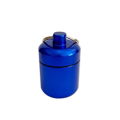 Pocket Pill Box Container Mini Portable Aluminium Pill Case Carry Bottle Case Hearing Protection Earplugs Box Keychain Outdoor: B