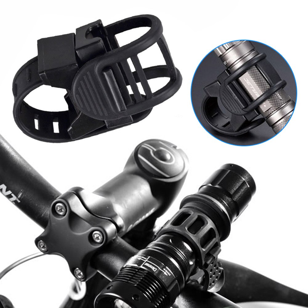 Adjustable 360 Degree Rotatable Bike LED Cycling Grip Mount Bike Clamp Clip Bicycle Flashlight LED Torch Light Lamp Holder