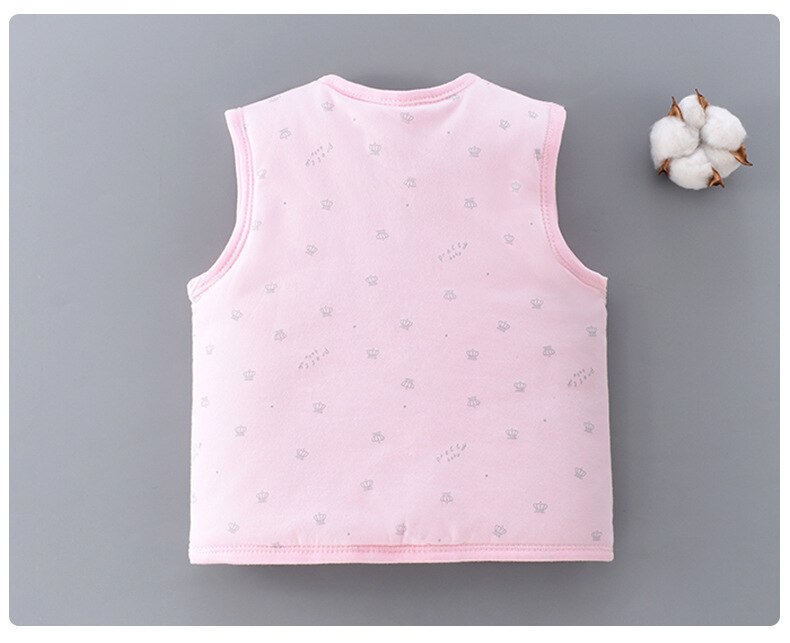 3 6 9 12 18 meses bebé chalecos de invierno sin mangas chaquetas cálidas sin mangas para niñas ropa de bebé chaleco infantil