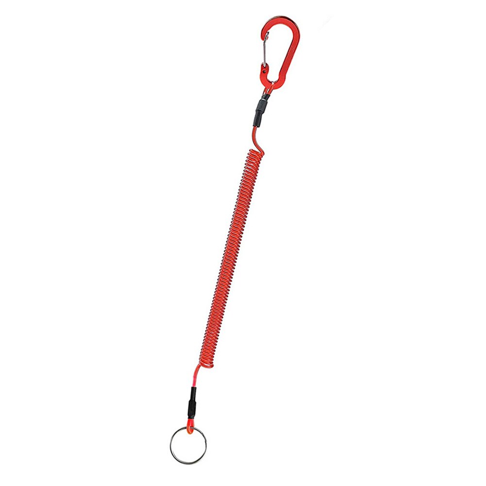 Key Lanyard Fishing Missed Rope Key Koord Key Chain Elastic Coil Stretch Tether Wire spring rope Lockable Key Cord: Red