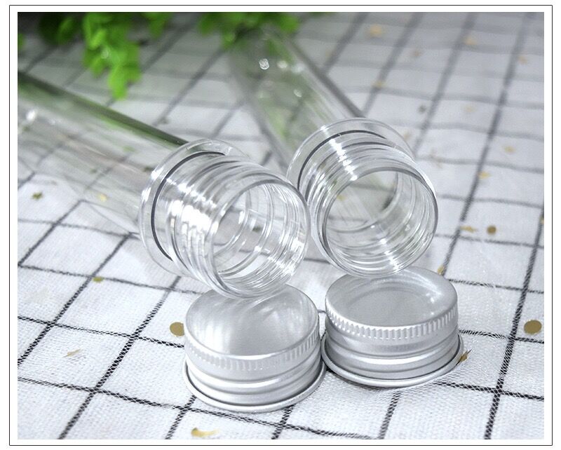 3pcs 45ml Plastic Masker Buis Bad Zout Test Fles Container Met Schroef Aluminium Cap Lege Clear Make Liquid cosmetische Buizen Jar