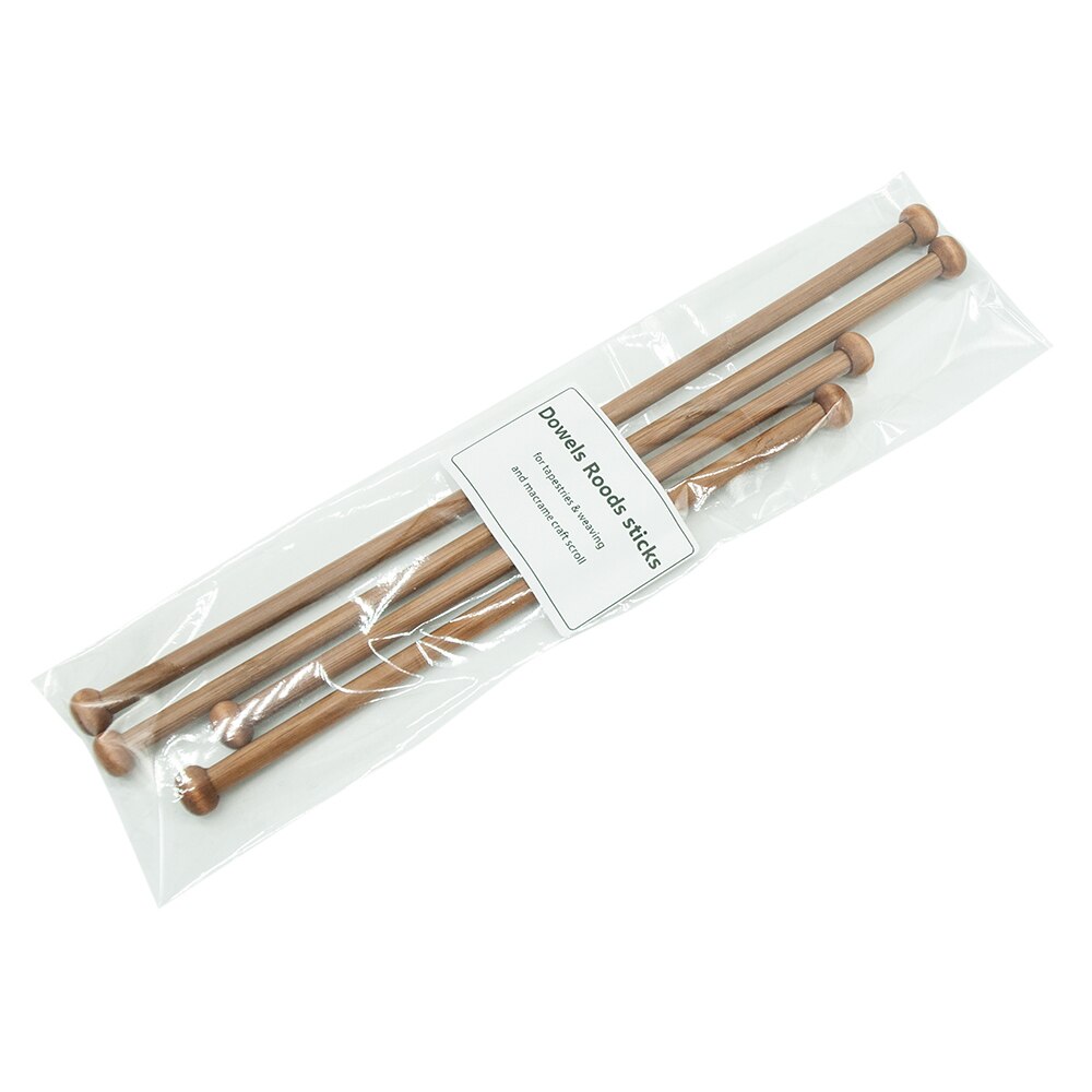 4Pcs Tapestry Poles Bamboo Tapestry Rods Hanging Sticks DIY Tapestry Accessories Wooden Tapestry woven round sticks: color  1 round