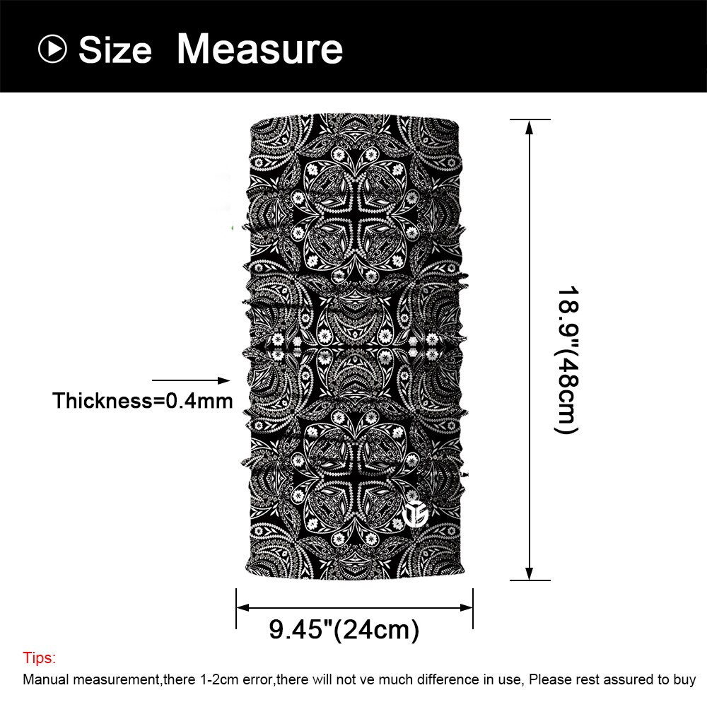 3D Seamless Bandana Neck Gaiter Tubular Scarves Head Skiing Scarf Bicycle Half Face Cover Balaclava Headband Men Women