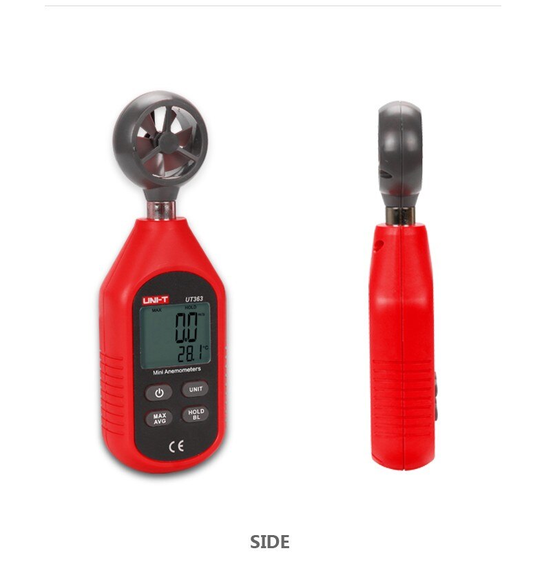 Handheld Anemometer Digital Wind Speed Measurement Temperature Tester LCD Display Air Flow Speed Wind Meter UNI-T UT363