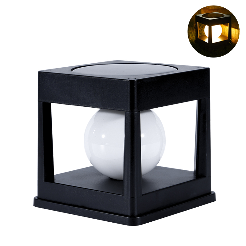 2LEDs Solar- Post Licht draussen Post Kappen Lichter Solar- Zaun Post Lampe Säule Lampen Wasserdicht für Holz Beiträge Terrasse Camping Dezember: Warmes Weiß