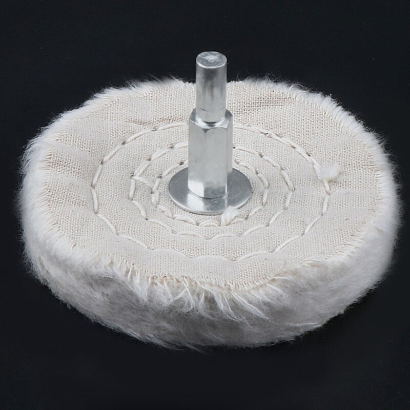 100mm 4" Polishing Cloth Wheel Metal Plastic Glass Rotary Drill Buffer Mop Pad