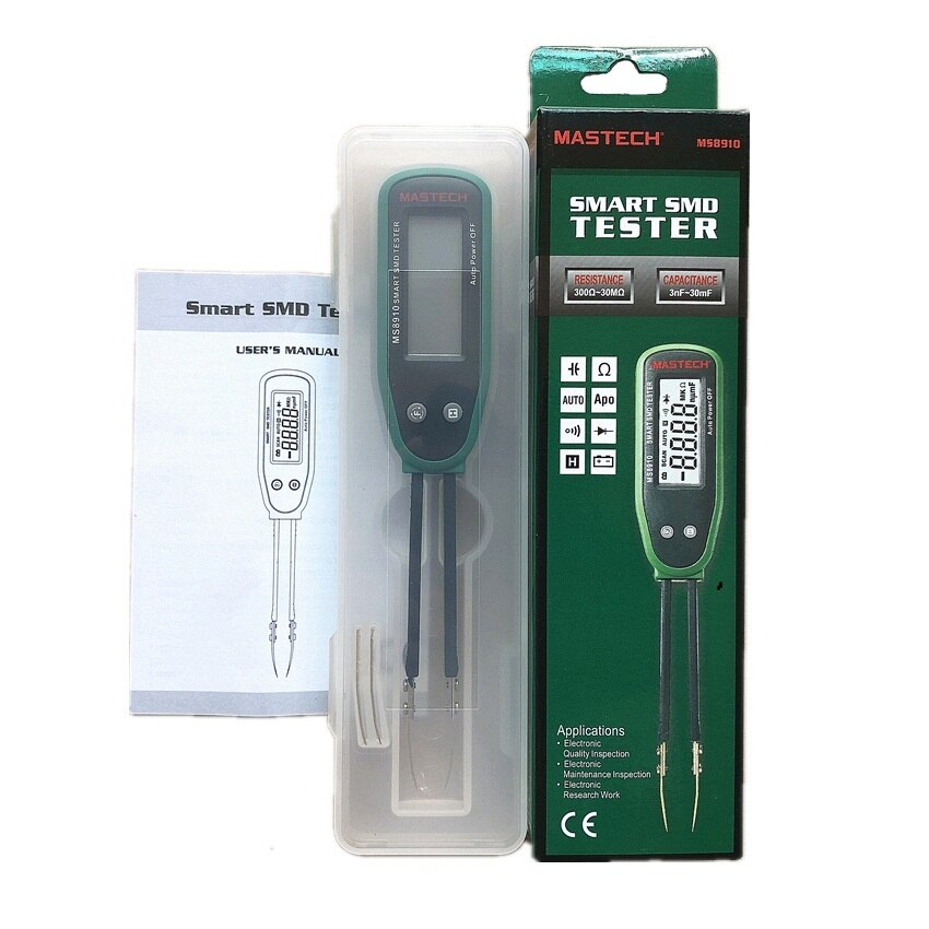 Original MASTECH Smart SMD Tester Capacitance Meter Multimeter MS8910, 3000 counts LCD display, Auto Scanning, Auto Ranging