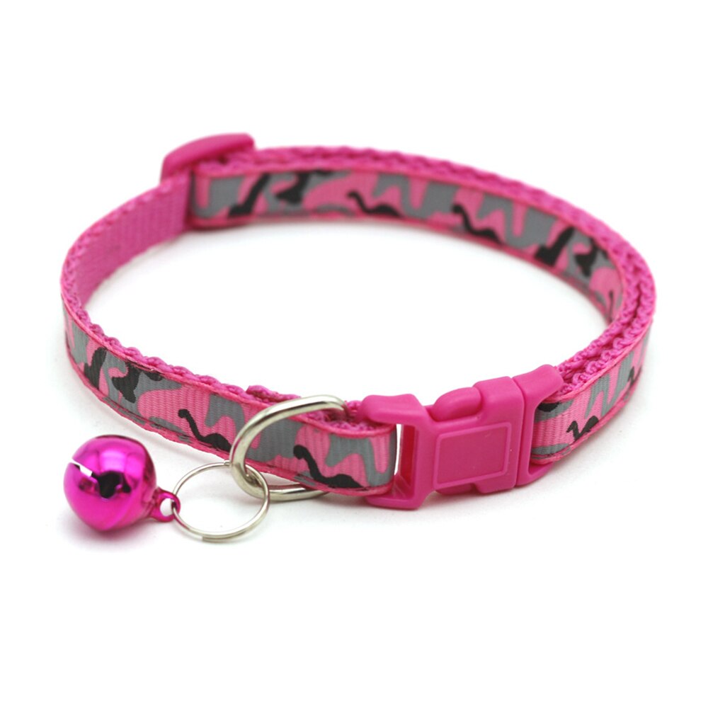Chihuahua Cats Small Dog Collar Camouflage Pet Collar Adjustable Buckle Collars Anti-Lost Cat Puppy Pet Supplies: Wine Red