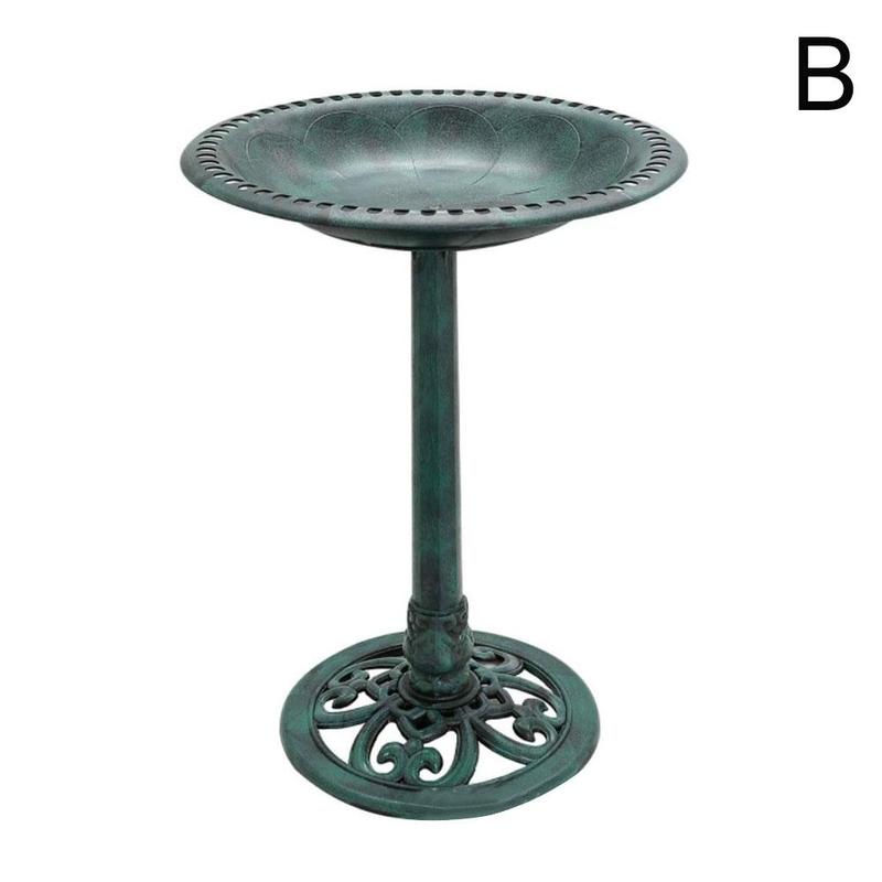 2 in1 pedestal pássaro banho ao ar livre jardim decoração do vintage fonte decorativa quintal pássaro jardim ao ar livre arte k3g4: green