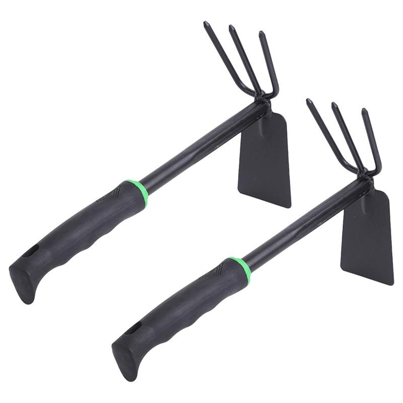 BESTOYARD 2 PCS Garden Hoe Stainless Steel Lightweight Double Head Cultivation Hoe Hand Tools Hand Hoe for Digging Planting
