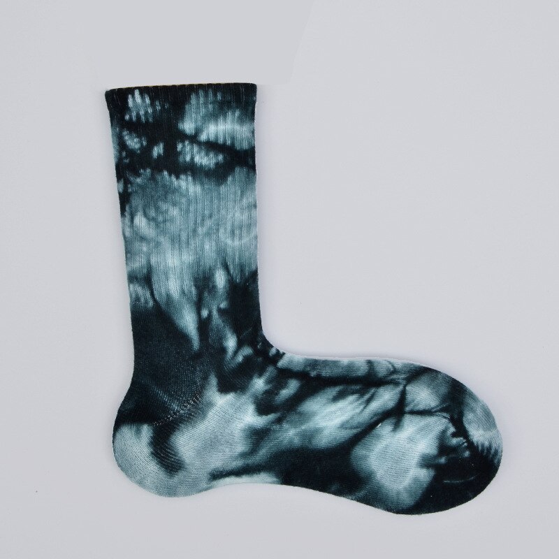 Unisex skarpety sportowe Tie Dye koszykówka skarpety piłkarskie oddychająca Streetwear Hip Hop deskorolka Casual skarpety skarpety rowerowe bawełna: Color3