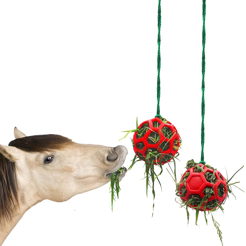 2Pcs Rabbit Treat Ball Hay Feeder Toy Ball Hanging Feeding Toy for Rabbit Guinea Pig Chinchilla Small Animals Pet