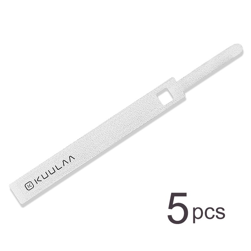 KUULAA Cable Organizer Wire Winder Cable Holder 14cm For Mouse Cord Earphone HDMI Aux USB Cable Management Wire Cable Protector: 5pcs White