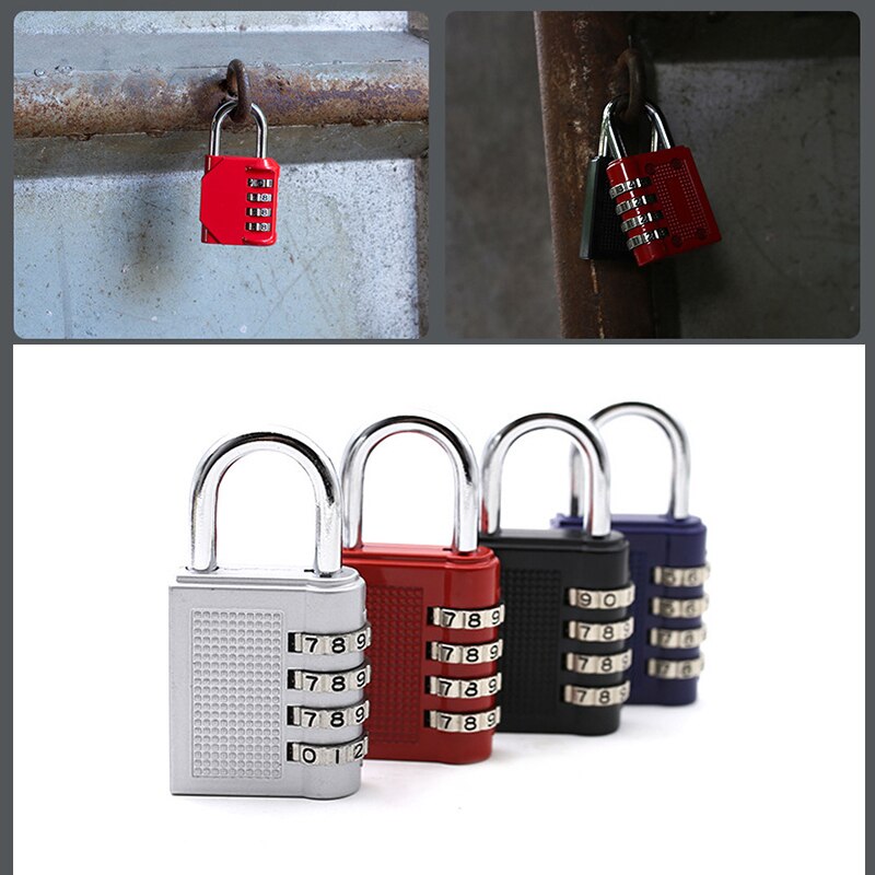 Cadenas combinaison à 4 chiffres | Cadenas pour les employés, casier, boîte à outils, loquet et stockage, cadenas à combinaison de verrouillage