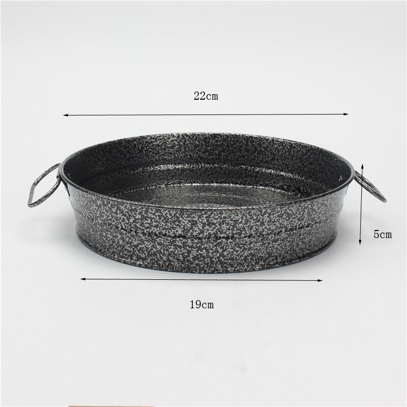 Multi-Purpose Mini Metal Bucket Snack Bucket Food Grade Stainless Steel Ice Bucket Hotel Tableware Marble: Black