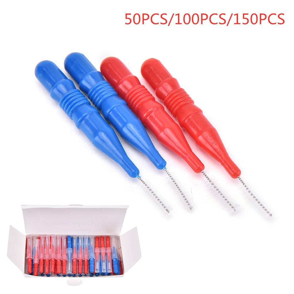 Oral Hygiene Dental Toothpick Tooth Pick Brush Teeth Cleaning Tooth Flossing Head Soft Plastic Interdental Brush