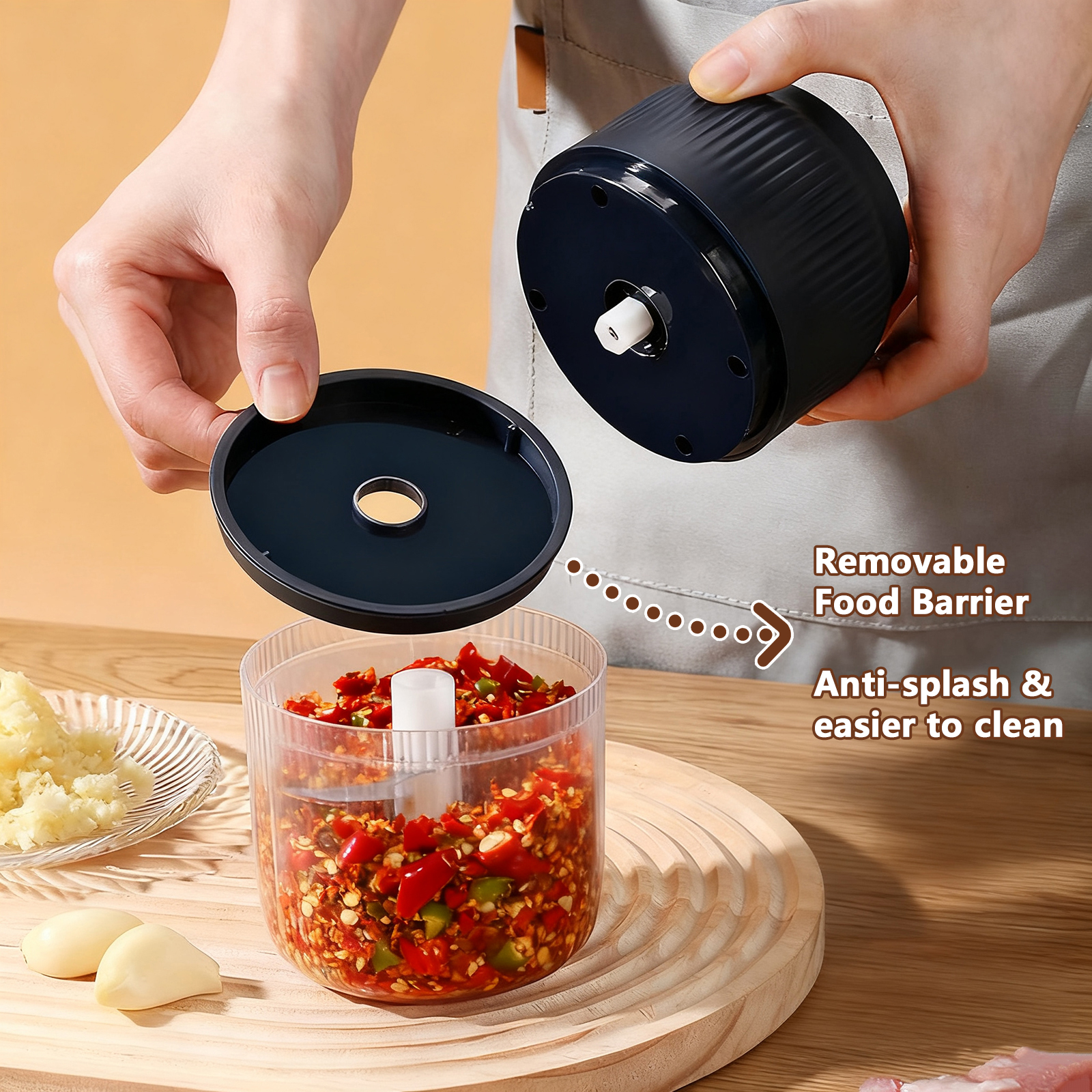 320ml elektriska mini vitlökshackare usb chilipepparkvarn köksverktyg för att krossa vitlök ingefära grönsaker barnmat