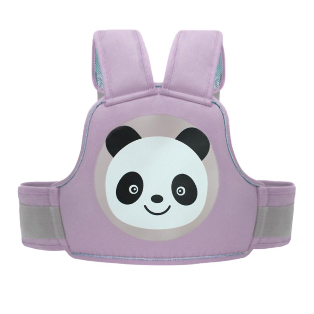 Draagbare Voorkomen Valt Verstelbare Beschermende Riem Cartoon Kinderen Veilig Rijden Riem Elektrische Motorfiets Band Voor Baby Veiligheid: Light Purple Panda