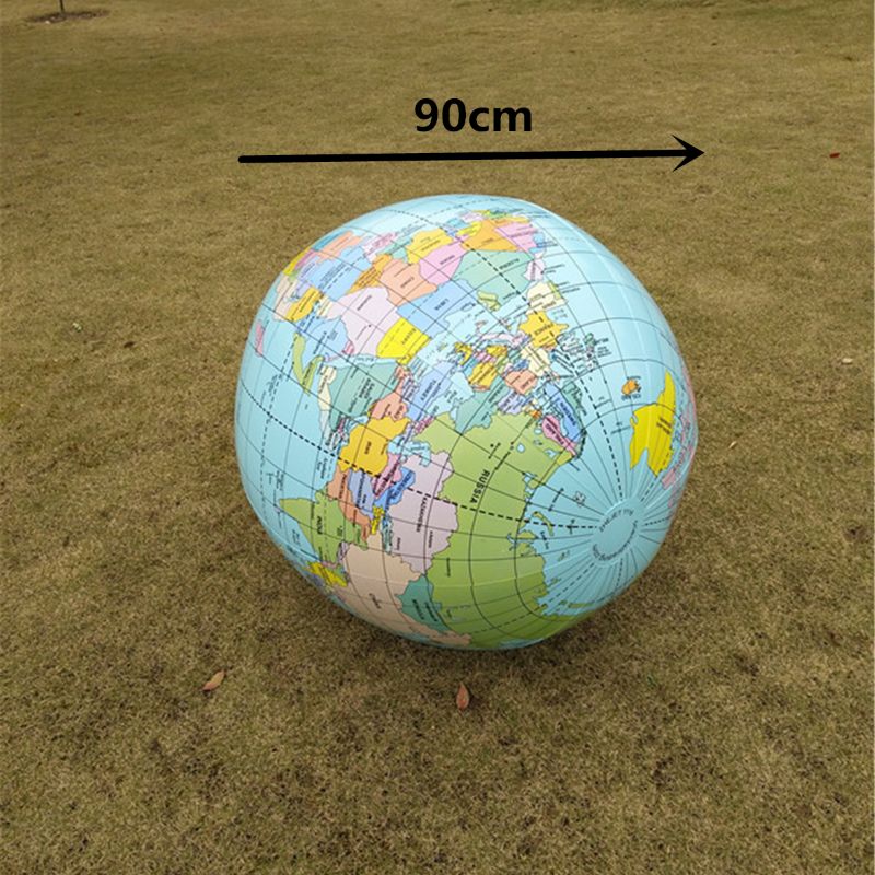Store oppustelige klode 90cm tidlige uddannelsesmæssige oppustelige jord verden geografi kloden kort ballon legetøj strand bold børn legetøj