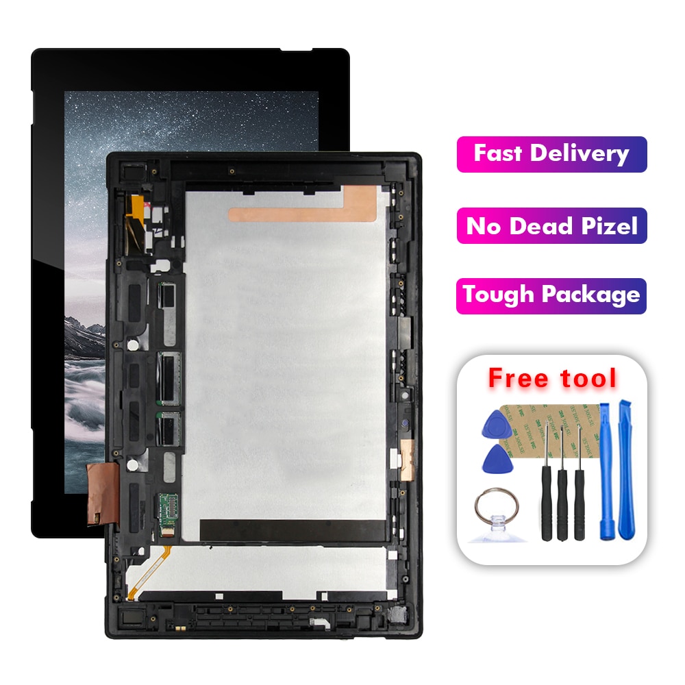 Voor 10.1 " sony xperia tablet z sgp 311 sgp 312 sgp 321 lcd-scherm digitaliseerder scherm touchscreen sensor montage + gereedschap