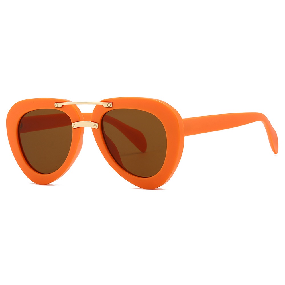 Nueva tendencia gafas de sol mujeres hombres de piloto Retro Casual negro Unisex viaje Vintage gafas de sol para mujer UV400: Rojo
