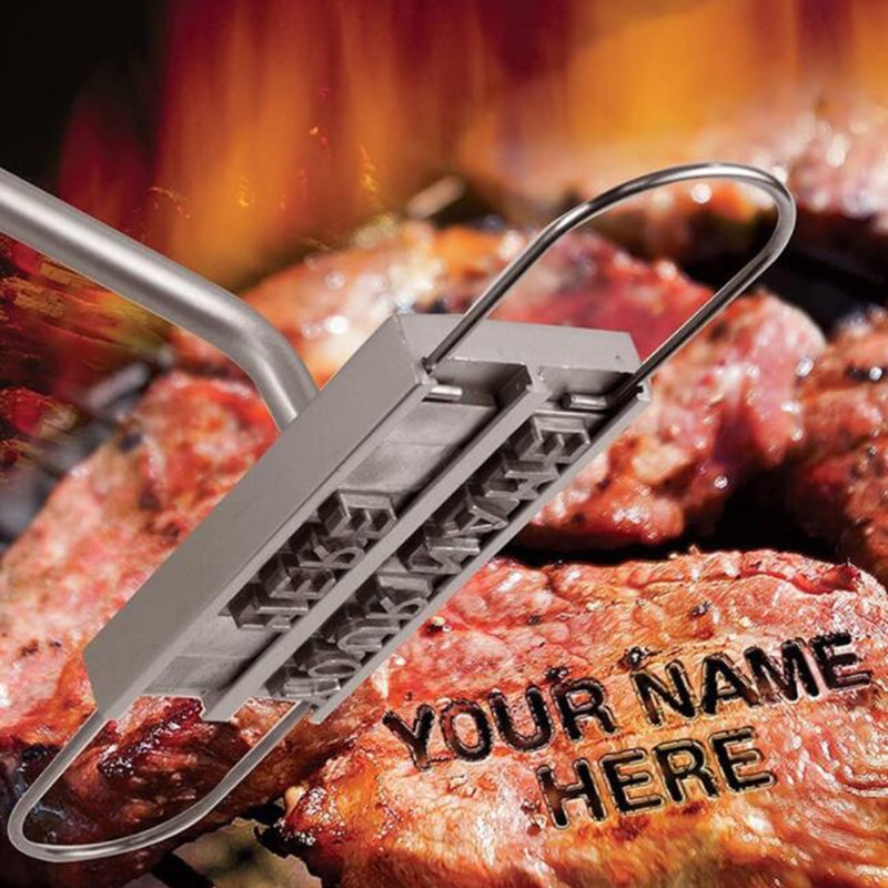 55Letters Gedrukt Diy Barbecue Bbq Steak Tool Bbq Branding Ijzer Voor Vlees Grill Vorken Barbecue Tool Barbeque Accessoires