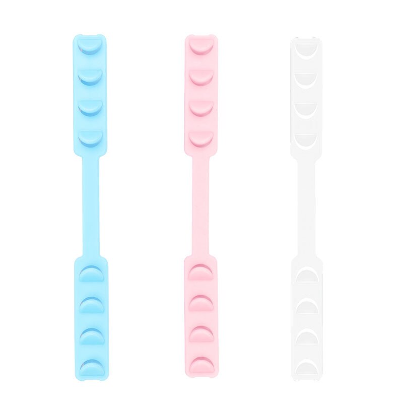 Gancho antideslizante ajustable para mascarilla, tira de extensión auxiliar de silicona, accesorios para adultos, banda elástica suave y duradera, 100 Uds.: Blanco